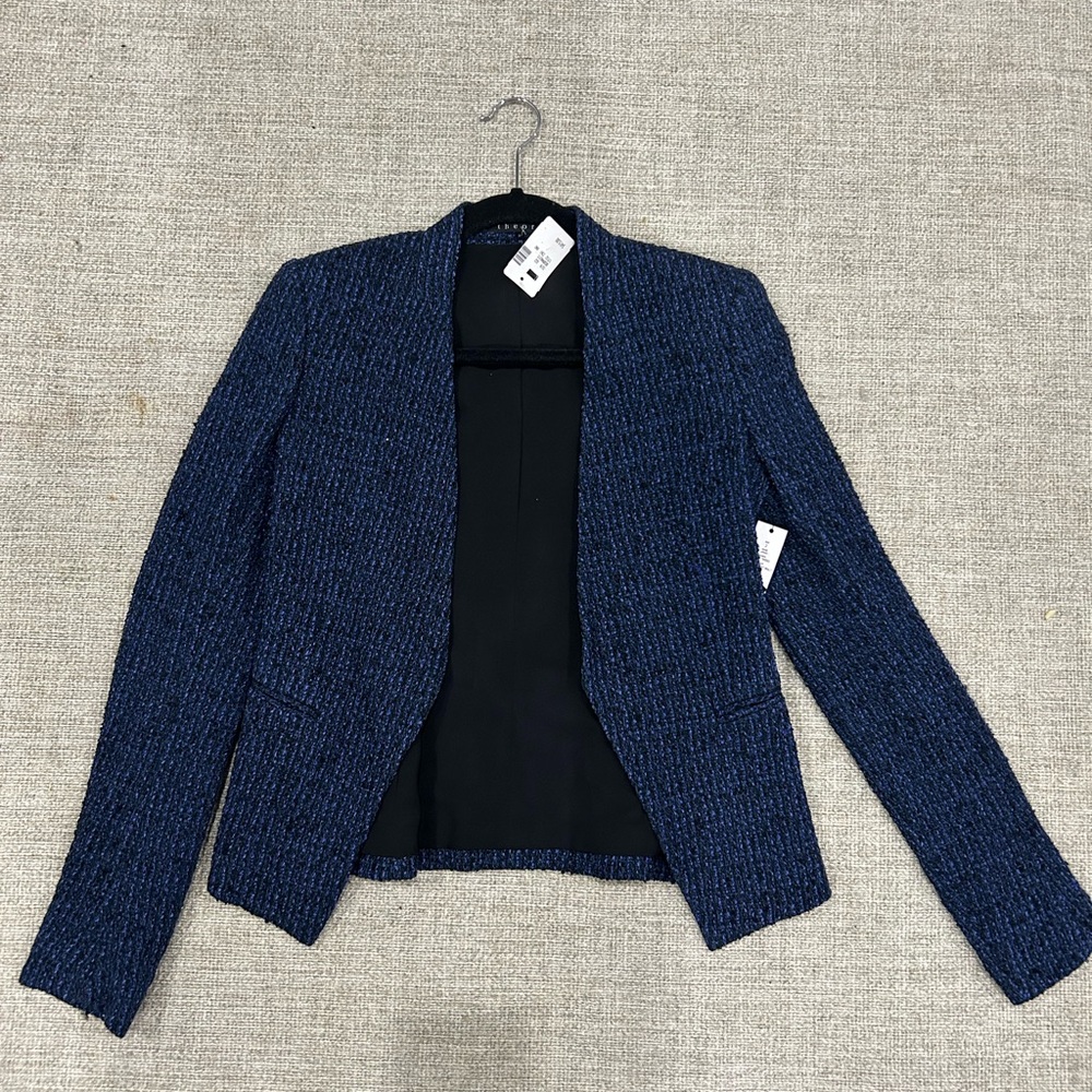 Theory Lanai Coco Tweed Blazer